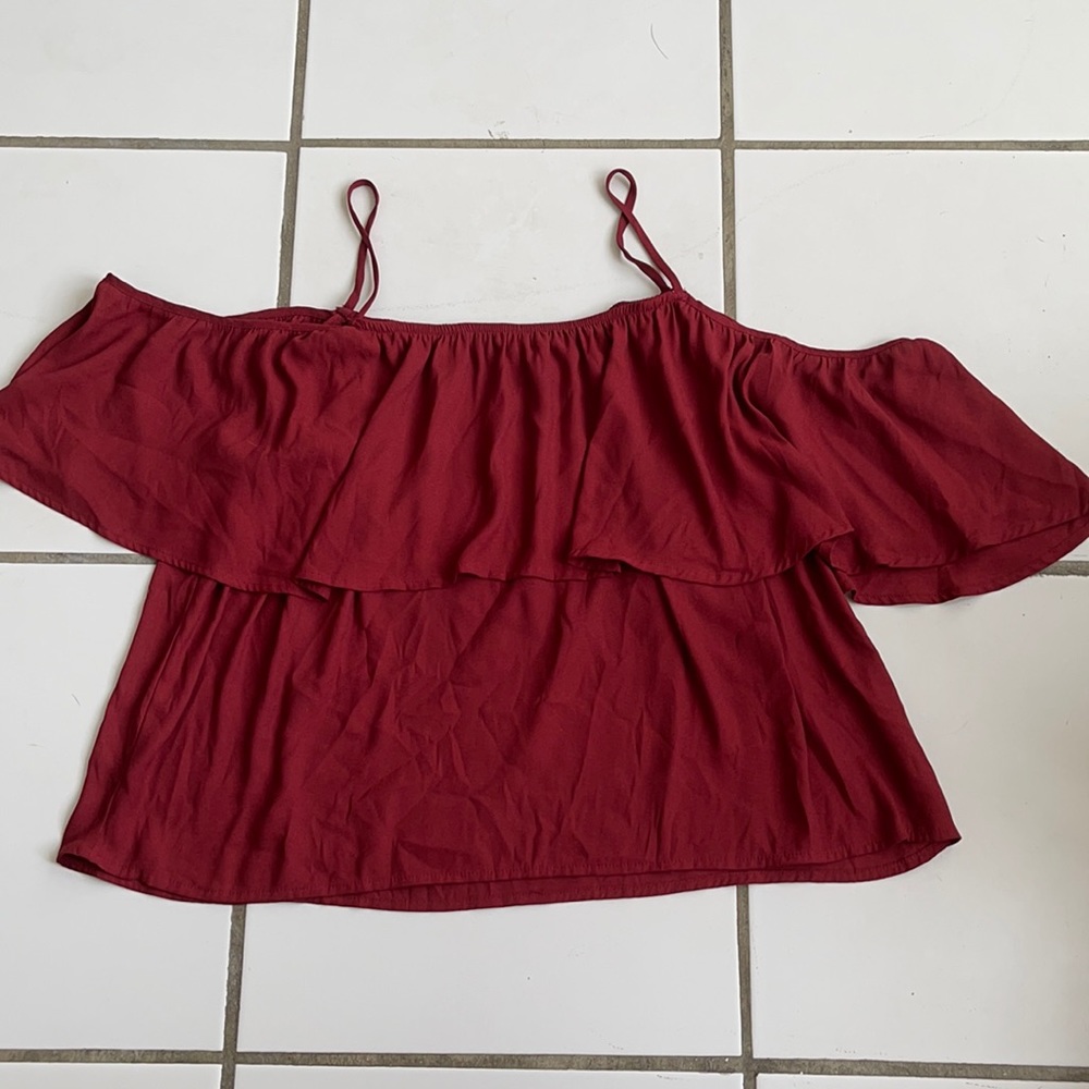 Open shoulder blouse